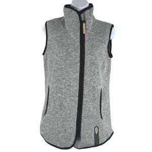 Indygena Paleto Fleece Vest Women Small Gray Polartec Full Zip Polyester CJ-2241